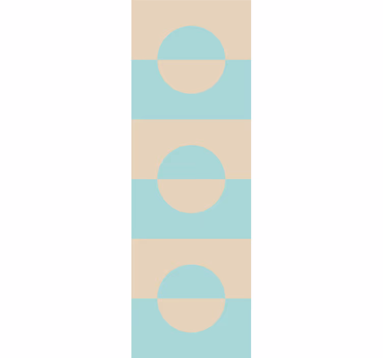 Gestreept cirkelpatroon behang geometrisch - TenStickers