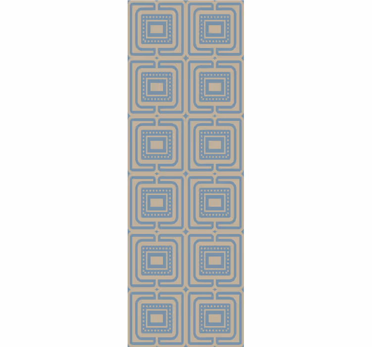 Geometrische retro vierkanten behang geometrisch - TenStickers