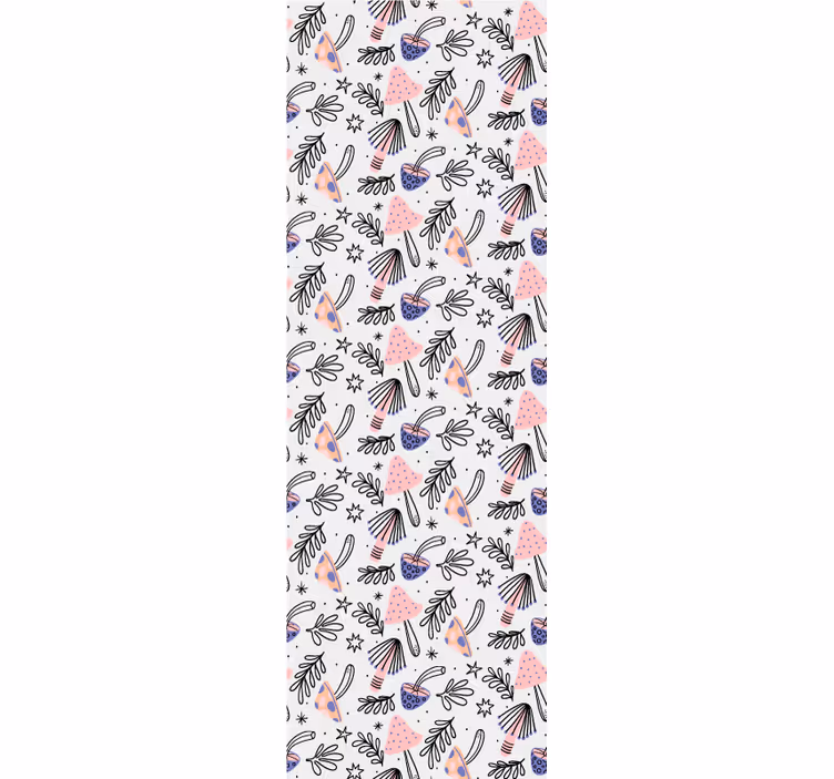 Behang bladeren met speelse botanische motieven - TenStickers
