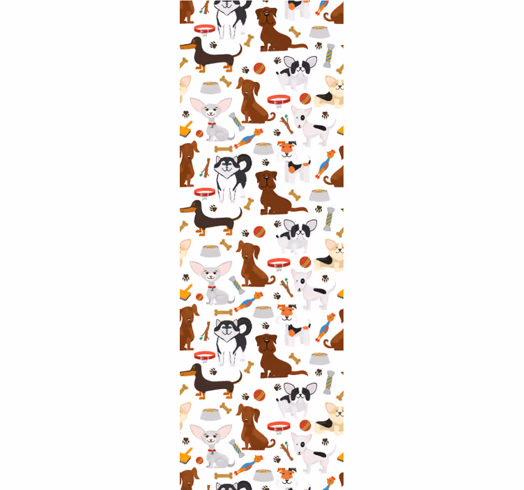Hondenpersonages behang honden - TenStickers