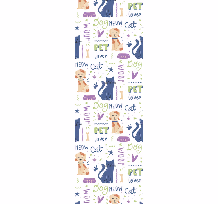 Patroon voor dierenliefhebbers dieren behang - TenStickers