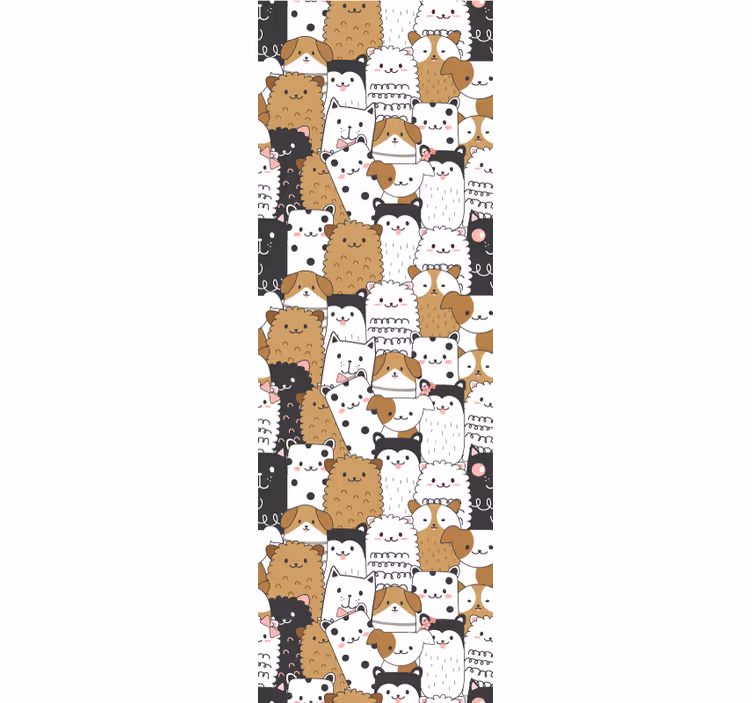 Speels kattenmotief katten behang - TenStickers