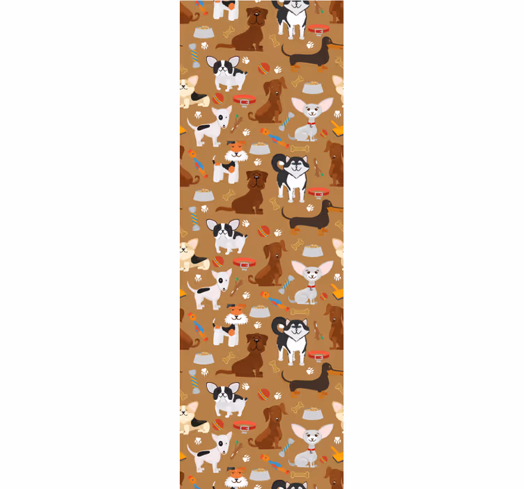 Speelse puppy's behang honden - TenStickers