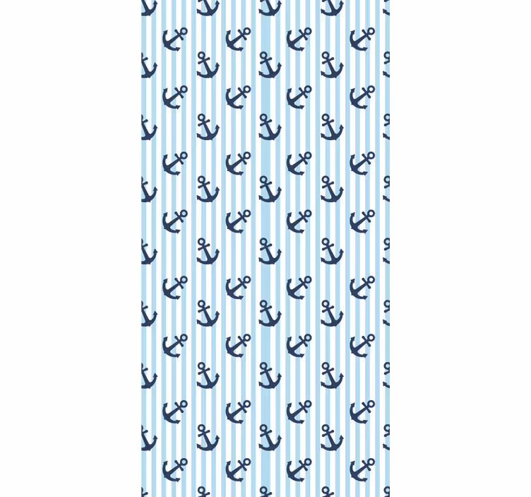 Nautische ankers behang strepen - TenStickers