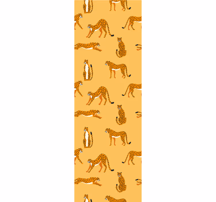 Speelse luipaarden behang dieren - TenStickers