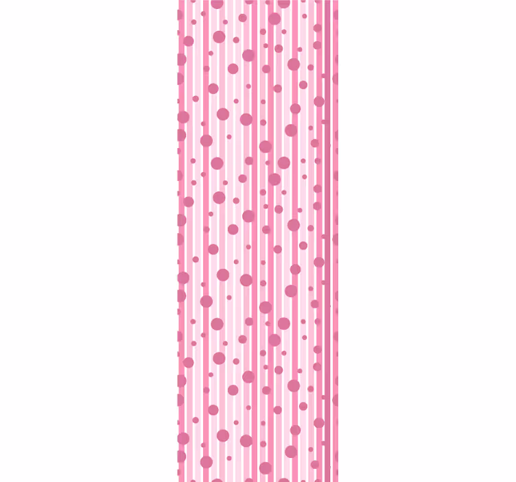 Gestreept stippenpatroon stippenbehang - TenStickers