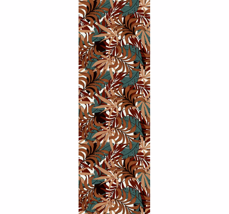 Abstracte botanische muurschildering behang bladeren - TenStickers