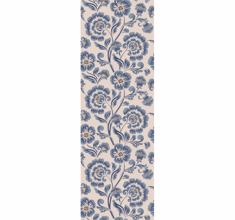 Bloemige damast elegantie behang bloemsierkunst - TenStickers