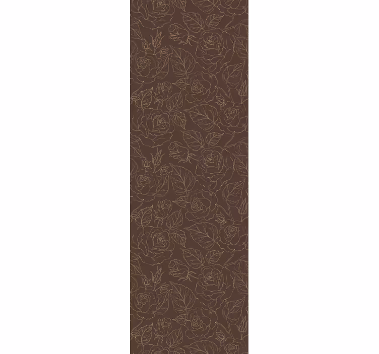 Roos minimalistisch patroon bloemen behang - TenStickers