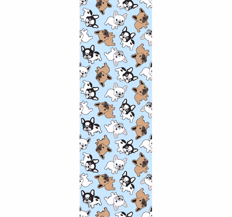 Speels puppypatroon behang dieren - TenStickers