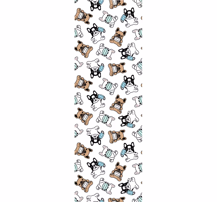 Hondenschaatsers behang honden - TenStickers