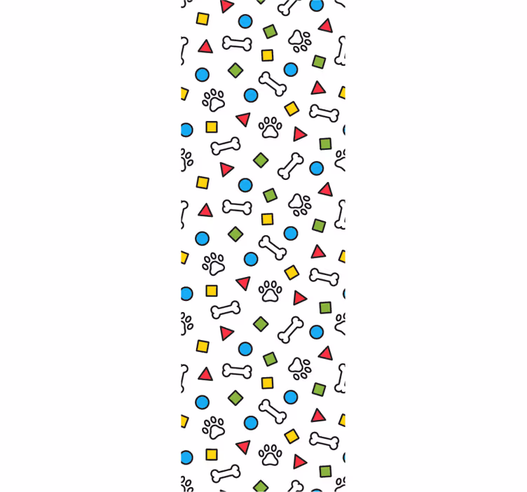 Speelse huisdiermotieven behang honden - TenStickers