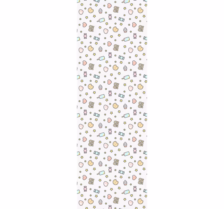 Snoep-geïnspireerd patroon babykamer behang - TenStickers
