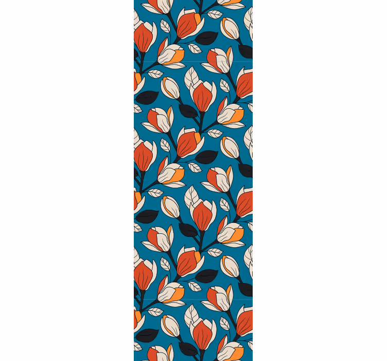 Bloemmotief achtergrond bloemen behang - TenStickers