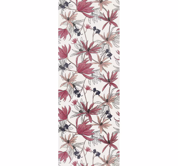 Bloemen behang botanische bloemenweergave - TenStickers