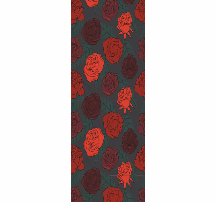 Roze elegantie bloemen behang - TenStickers