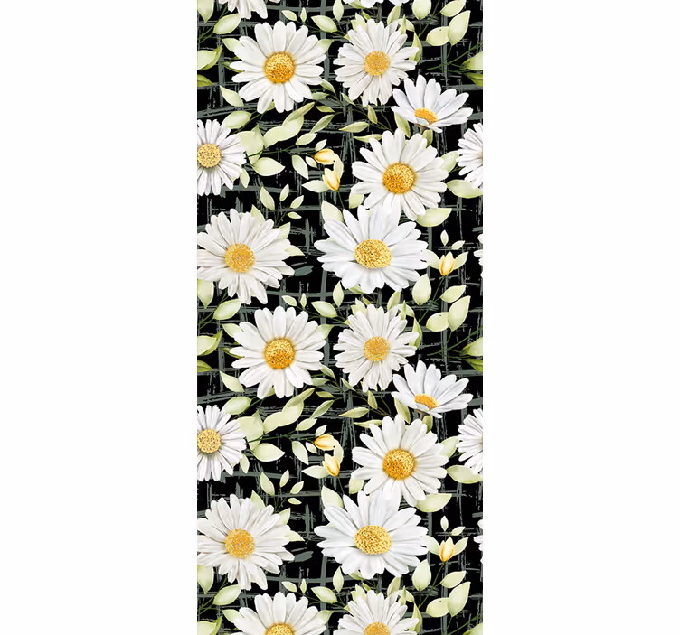 Madeliefje bloemendisplay bloemen behang - TenStickers