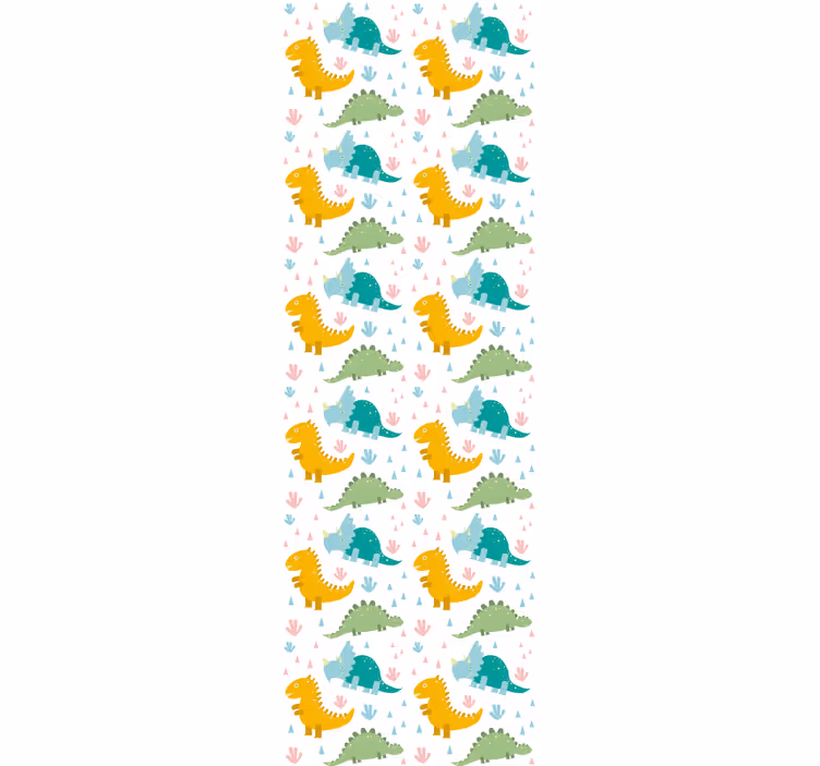 Dinosaurusparade dinosaurus behang - TenStickers
