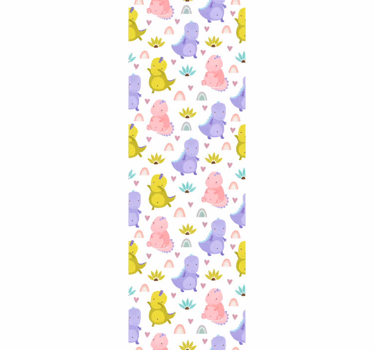 Dinosaurus delight patroon babykamer behang - TenStickers
