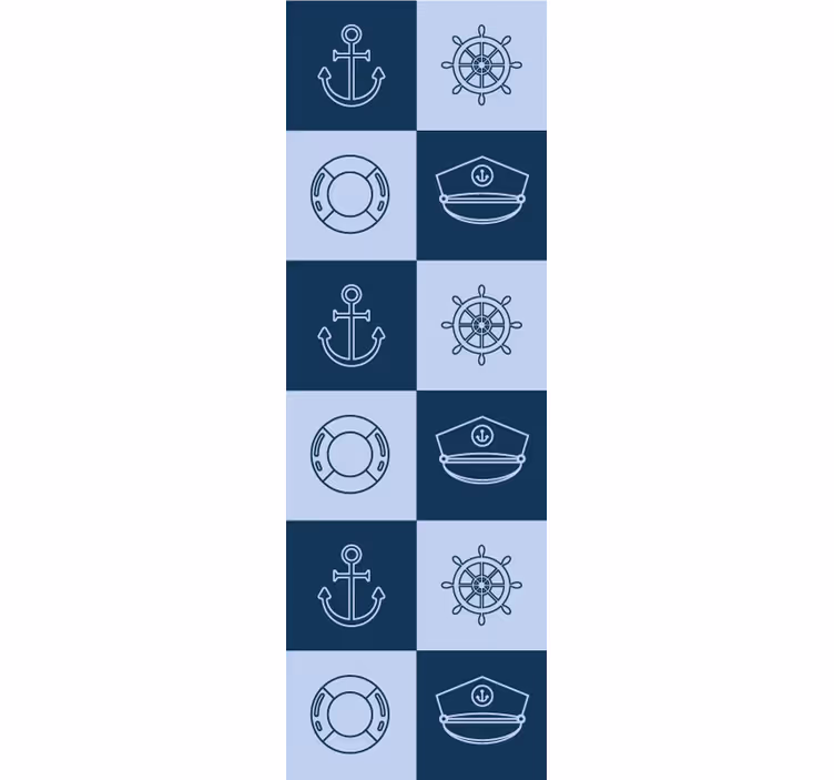 Nautisch tegelpatroon behang tegels - TenStickers