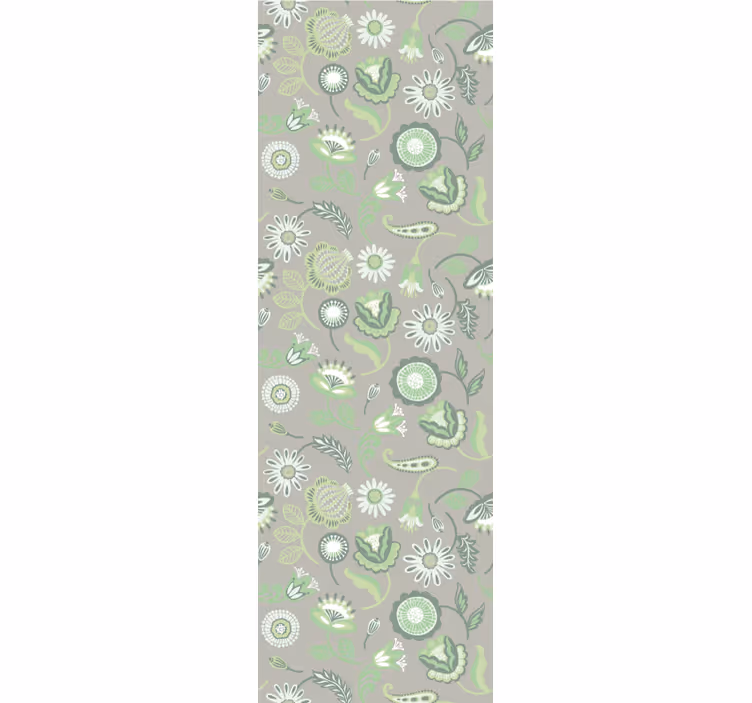 Bloemengroen motief behang bloemsierkunst - TenStickers