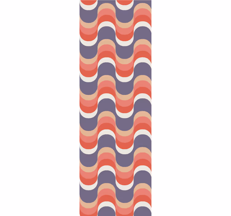 Ritmisch golfpatroon stippenbehang - TenStickers