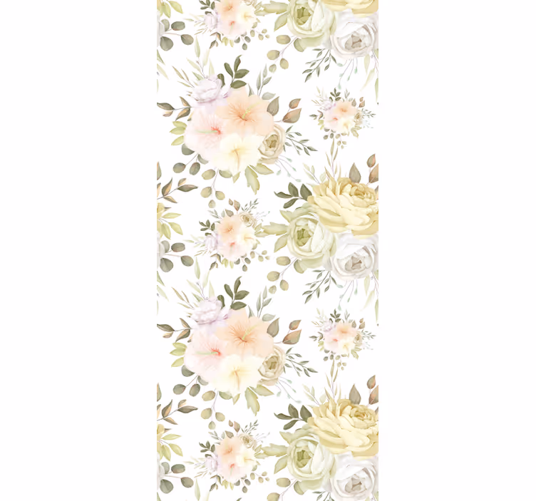 Bloei compositie bloemen behang - TenStickers