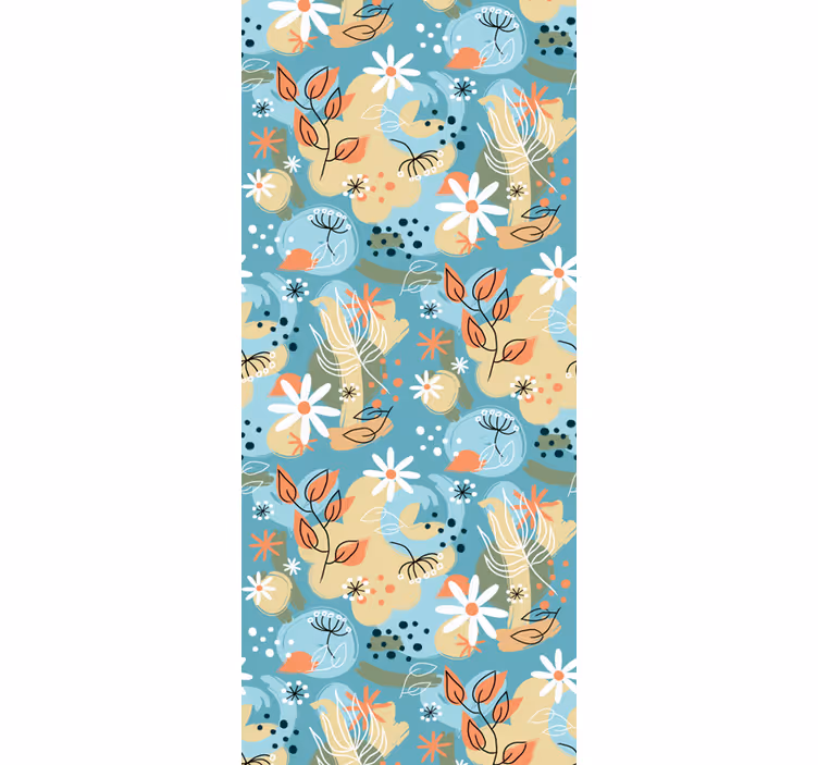 Bloemenbries bloemen behang - TenStickers
