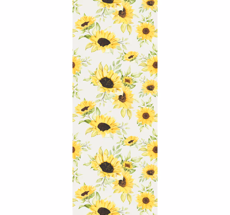 Zonnebloem genot bloemen behang - TenStickers