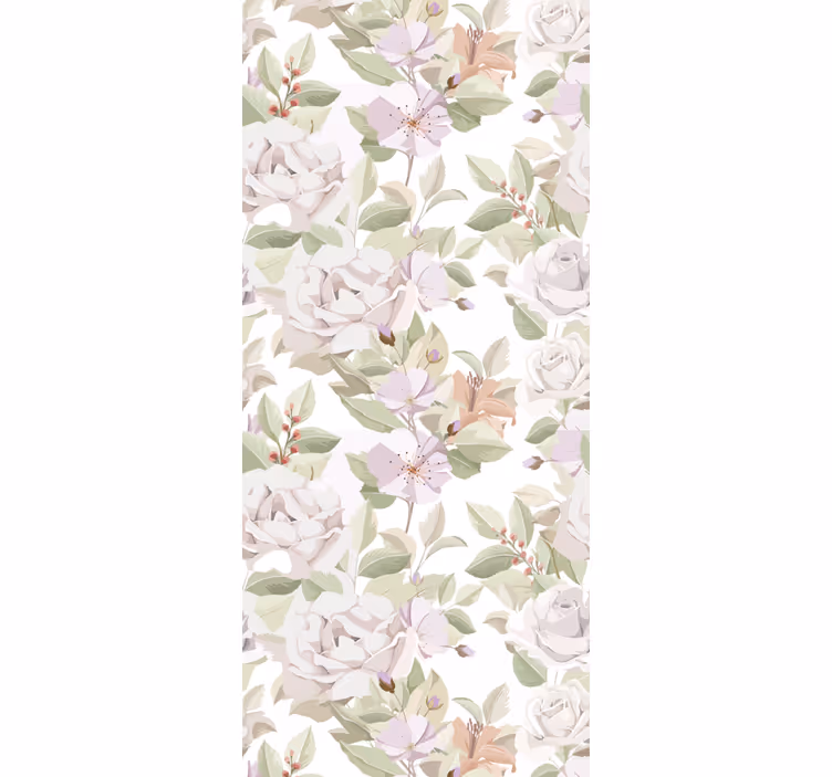 Bloemenbloesem ensemble bloemen behang - TenStickers