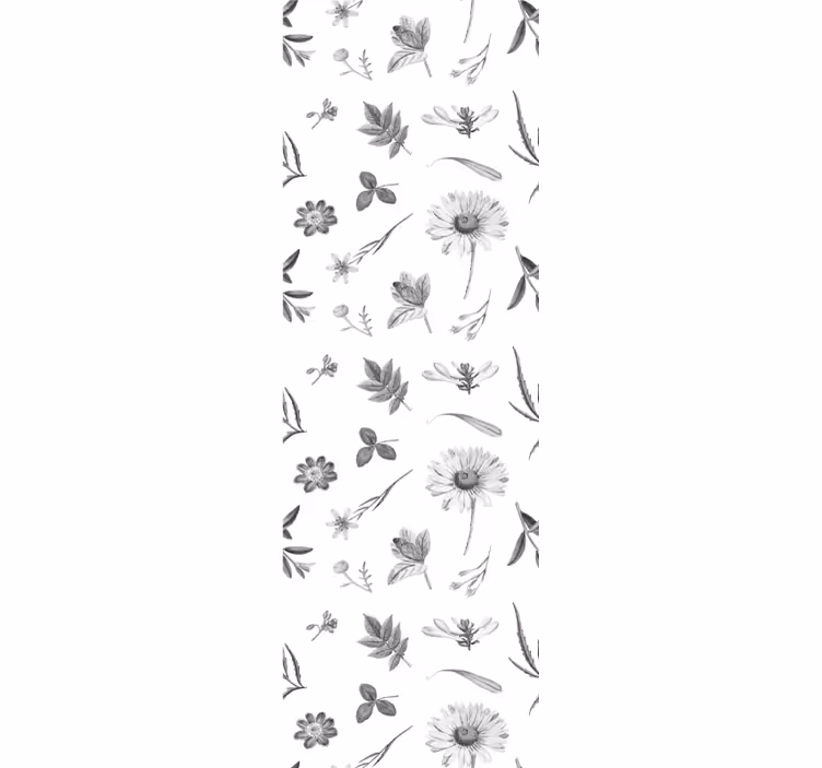 Bloemenschetsen bloemen behang - TenStickers