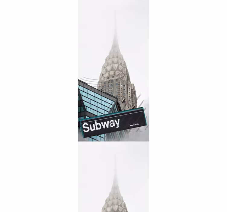 Stedelijke metro-ingang behangpapier landen en steden - TenStickers