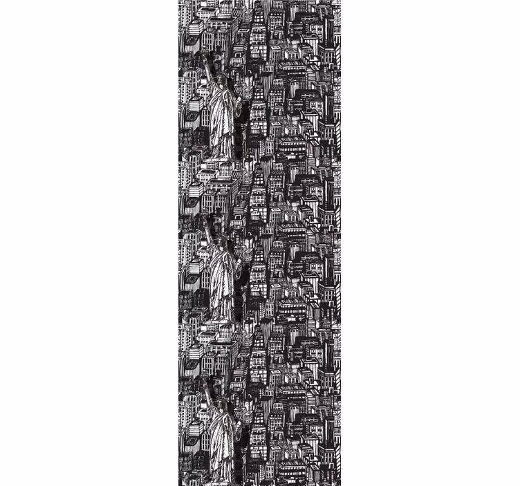 Standbeeld stedelijke collage behangpapier landen en steden - TenStickers