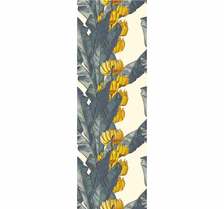 Bananenblad bloemen behangpapier natuur - TenStickers
