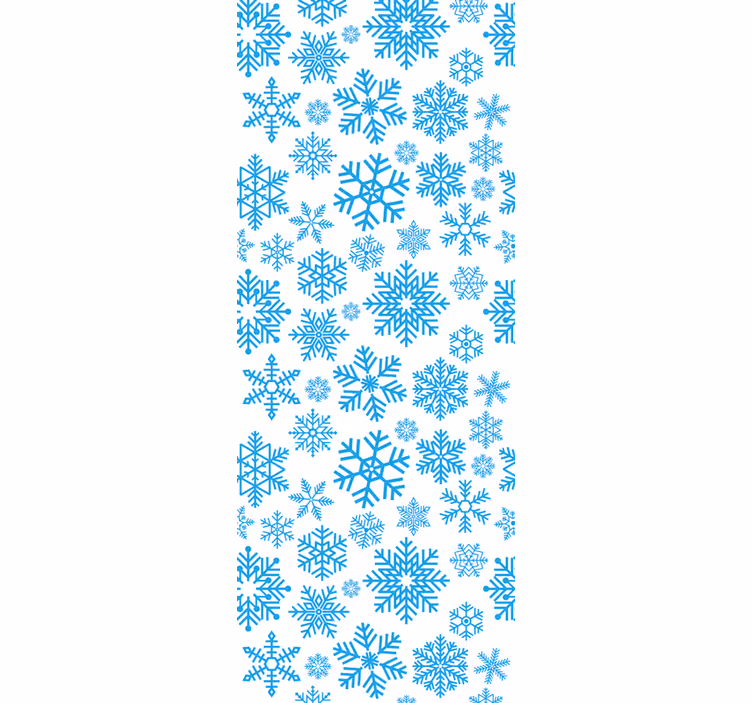 Seizoensgebonden sneeuwvlokmotief behang kerst - TenStickers