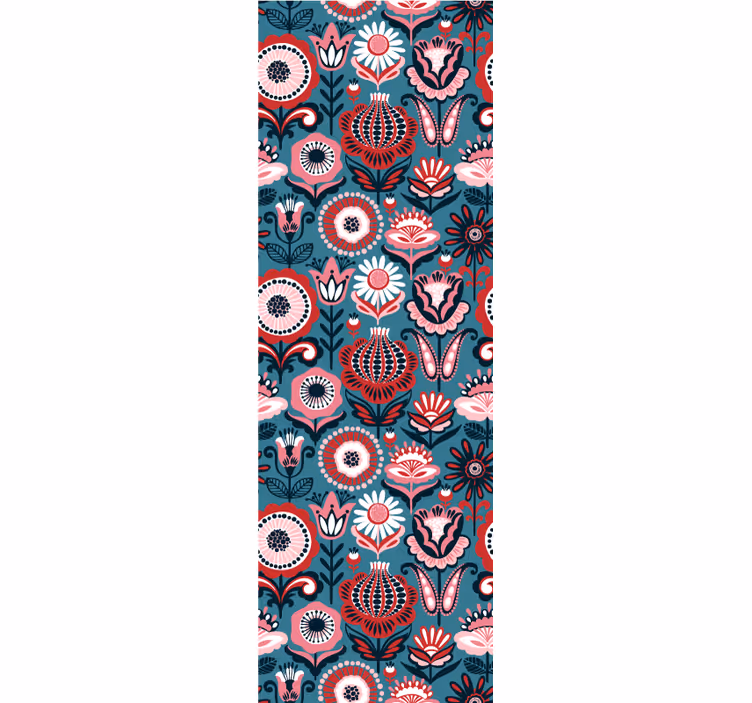 Behang bloemsierkunst ornamentale bloemen - TenStickers