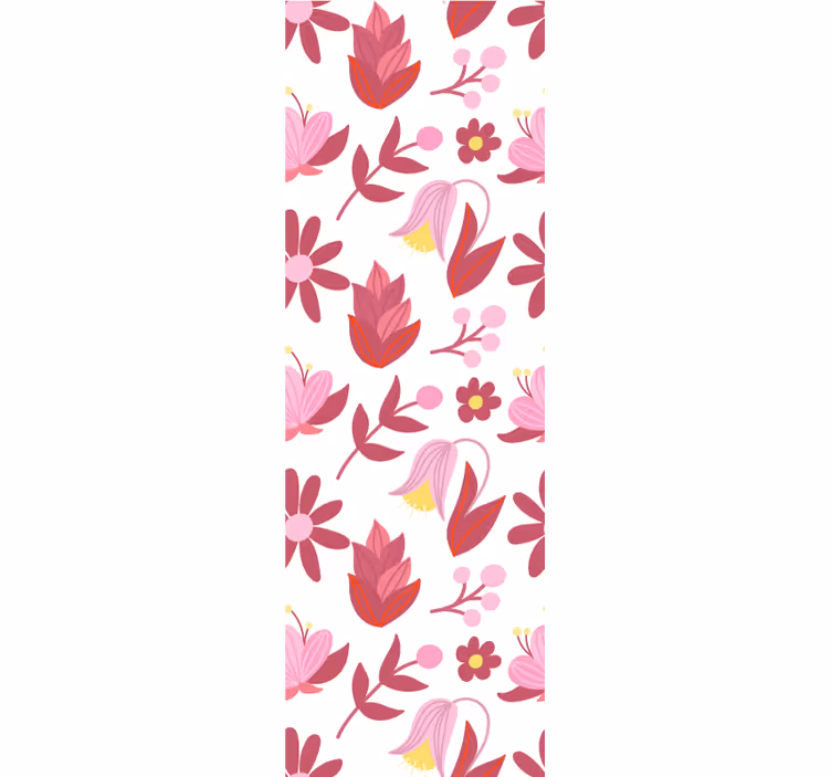 Roze boeket arrangement behang bloemsierkunst - TenStickers
