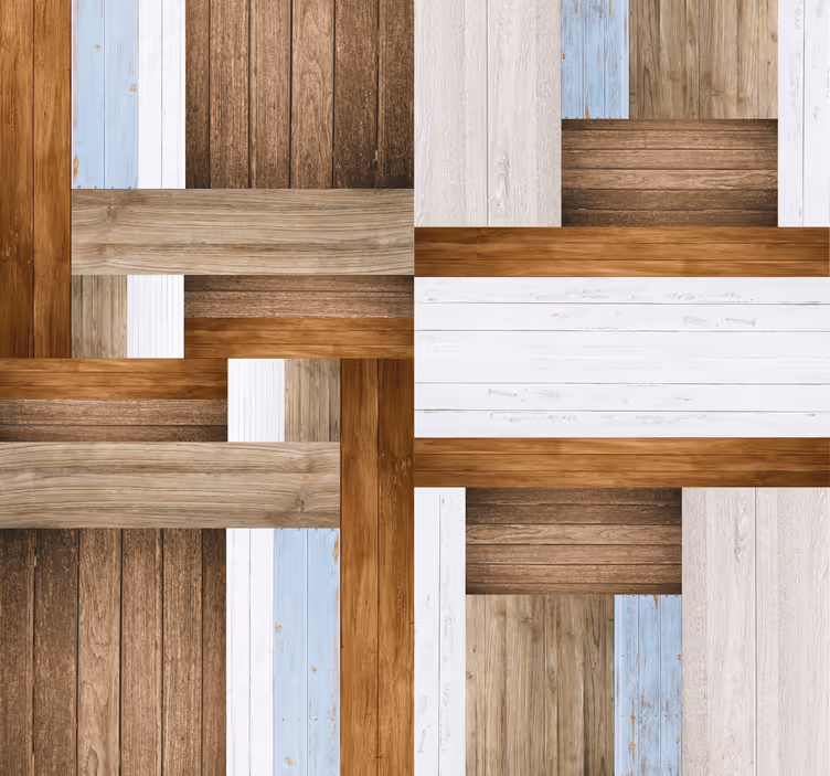 Slaapkamer behang print Diverse patronen Hout - TenStickers