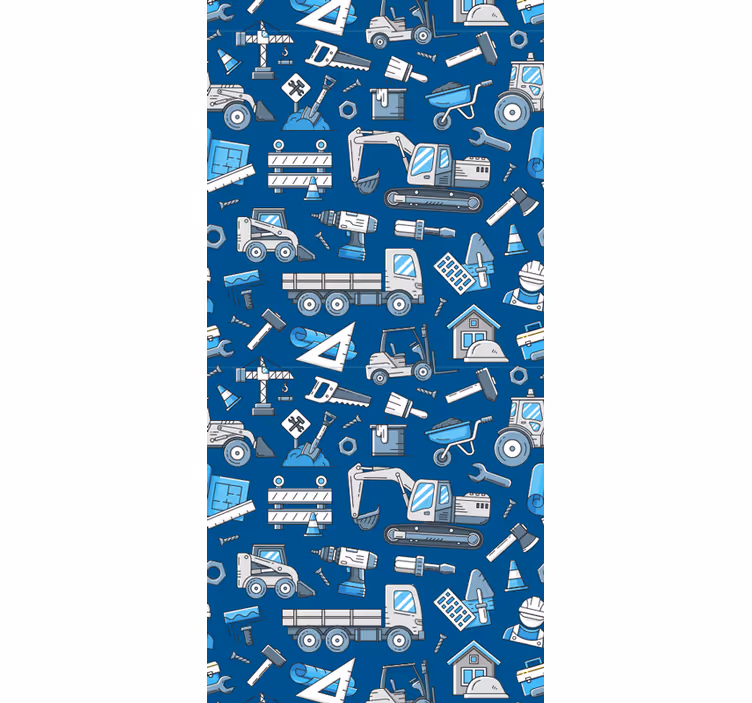 Bouw speeltijd babykamer behang - TenStickers