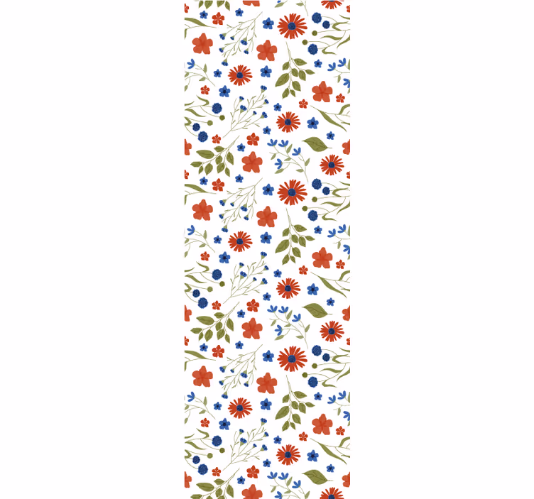 Bloemmotiefdetail bloemen behang - TenStickers