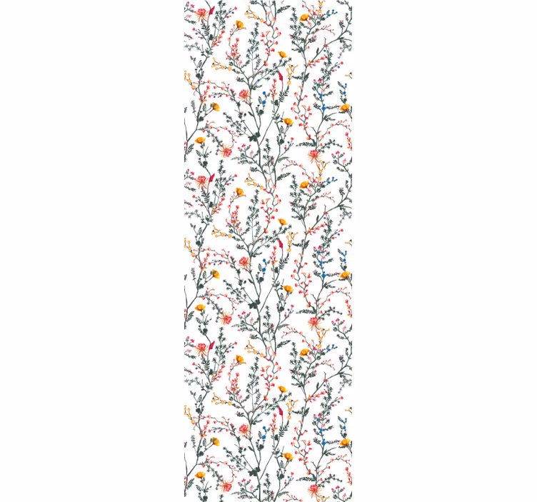 Bloemige botanische verspreiding bloemen behang - TenStickers