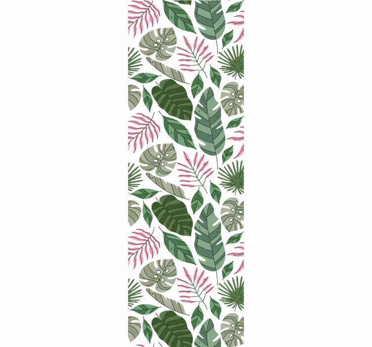 Bladachtige botanische patronen behangpapier natuur - TenStickers
