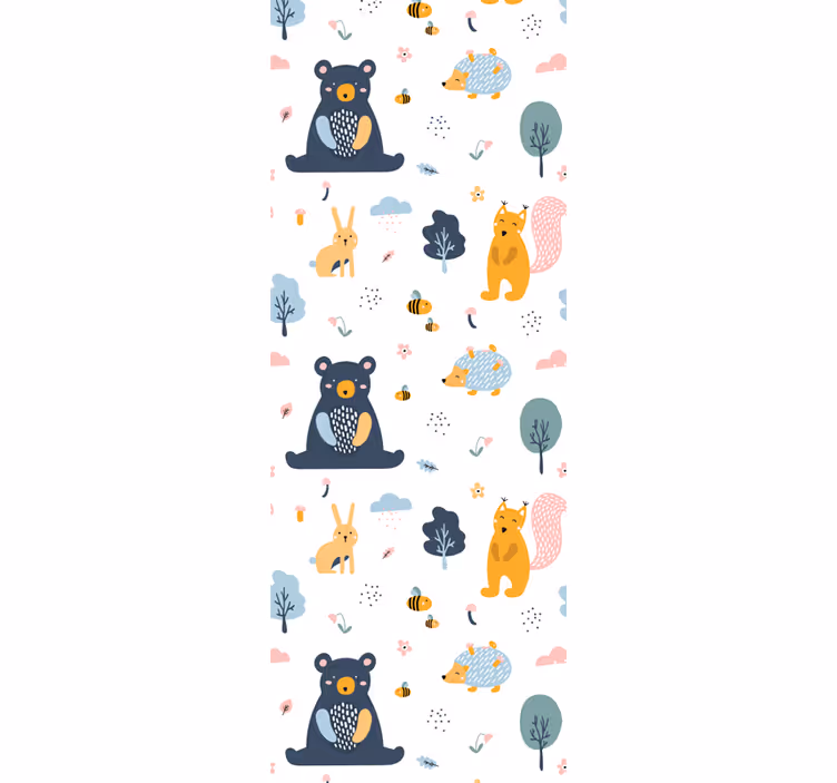 Bosdieren babykamer behang - TenStickers