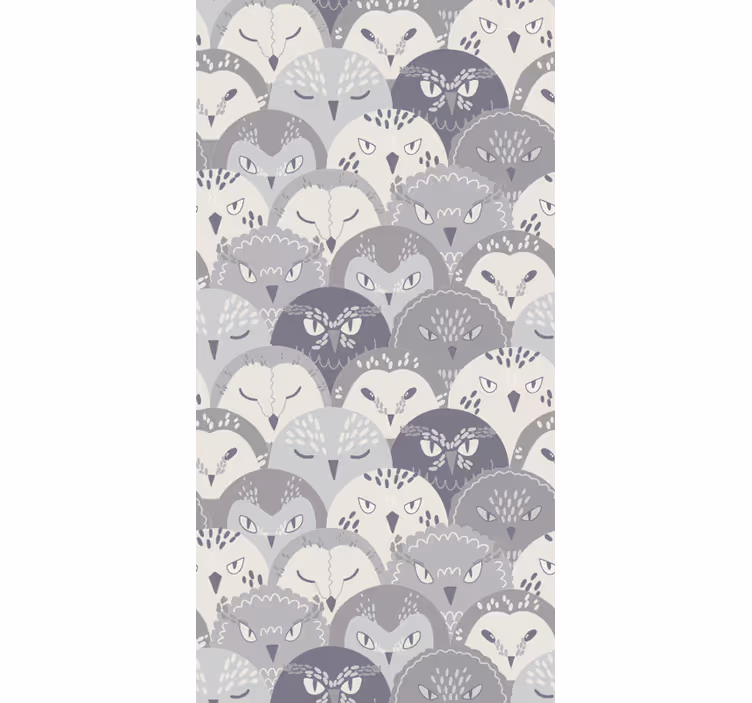 Kattenmotiefpatroon behang vogels - TenStickers