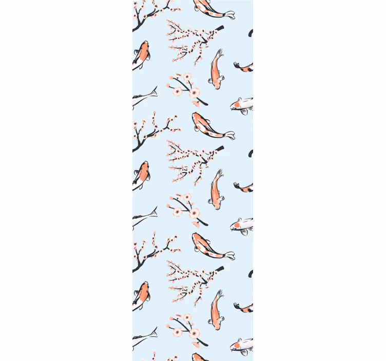 Japanse natuur behang vogels - TenStickers