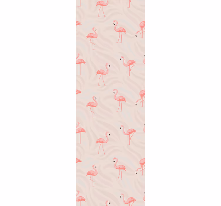 Flamingo-ensemble behang dieren - TenStickers