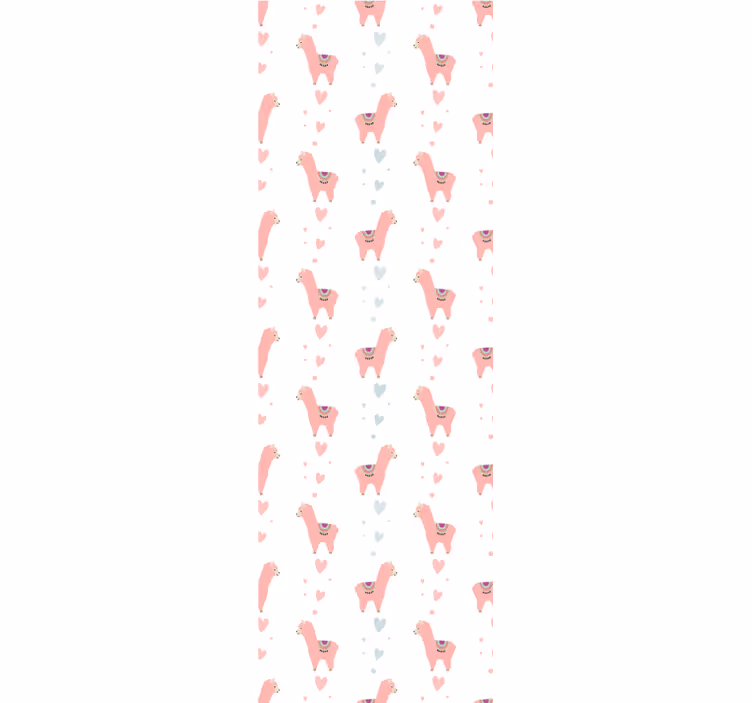 Speels lamamotief behang dieren - TenStickers