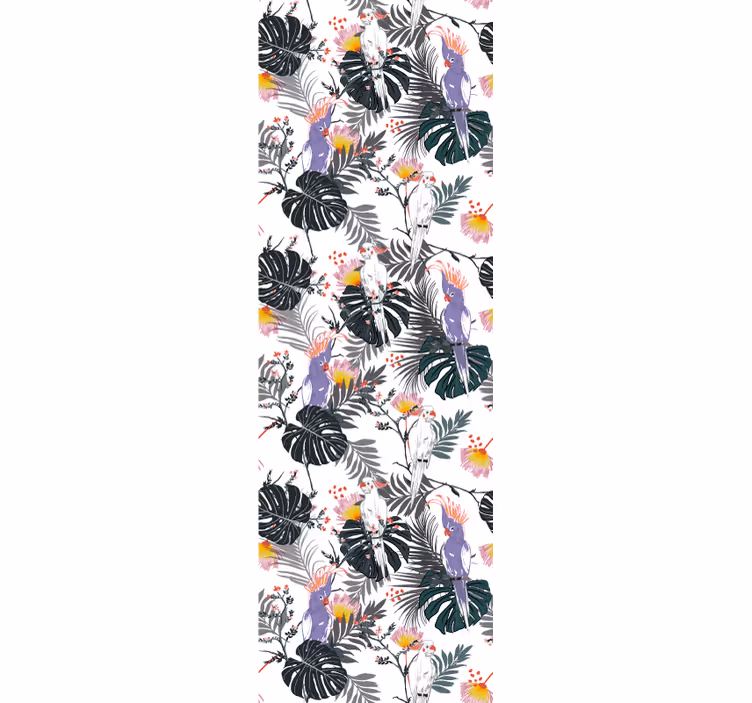 Tropische vogelflora behangpapier natuur - TenStickers