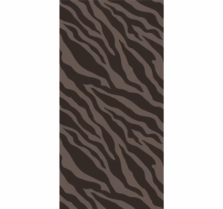 Stijlvol zwart en bruin patroon zebra behang - TenStickers