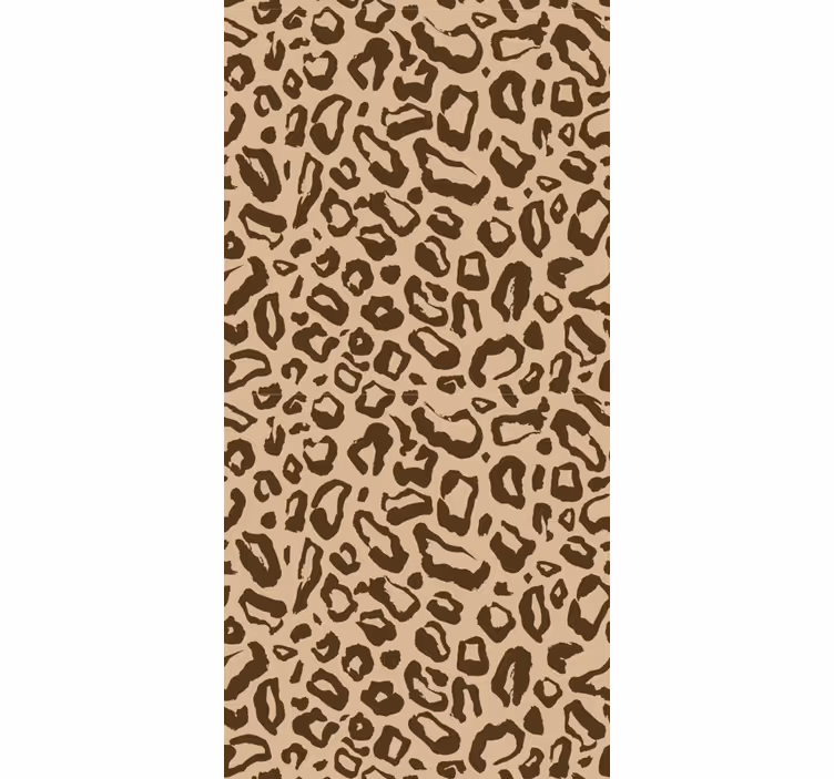 Beige kattenpatroon luipaarden behang - TenStickers